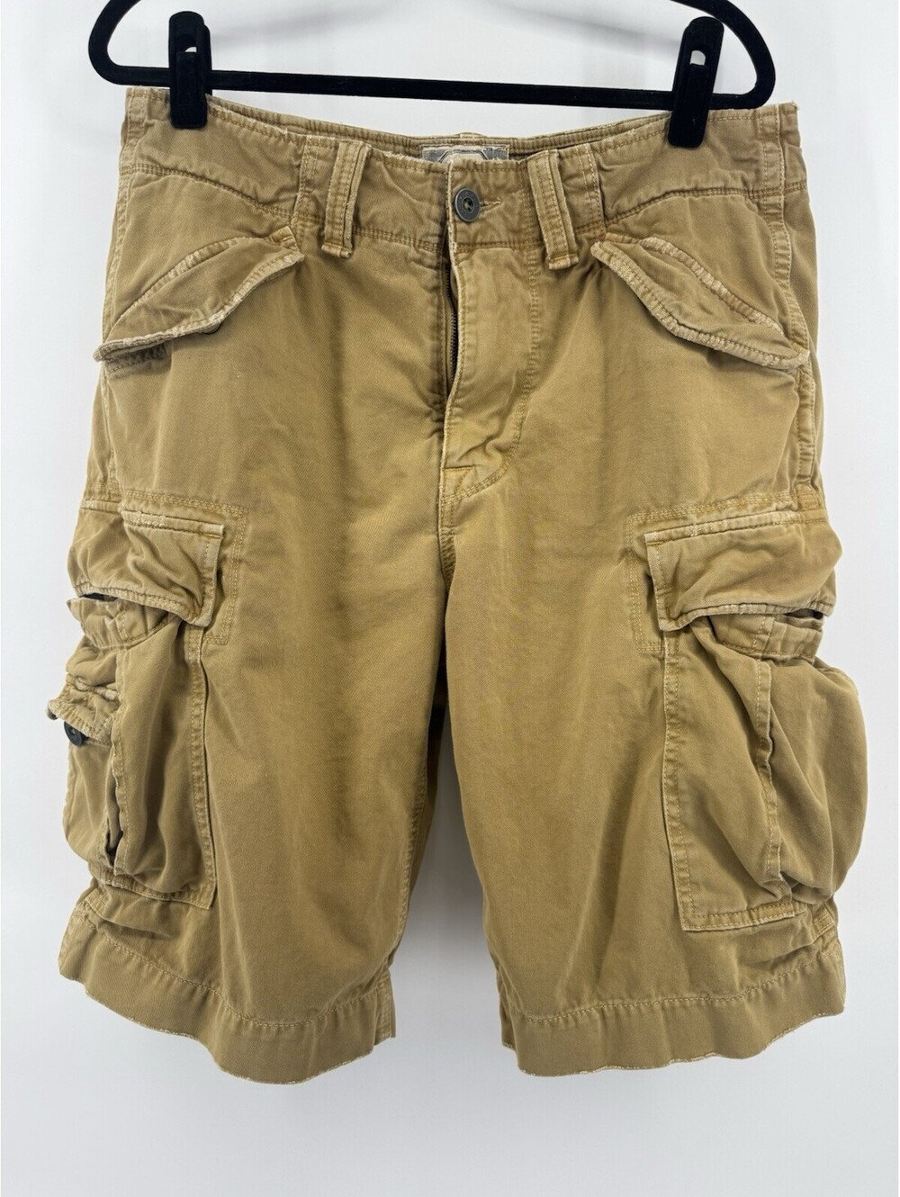 Vintage Y2K American Eagle Khaki Cargo Shorts Size 32